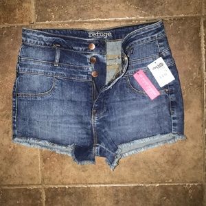 Denim cutoff shorts